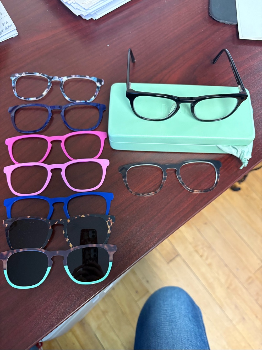 Interchangeable Womens Eyeglass Frame Set - Black & Assorted Colors